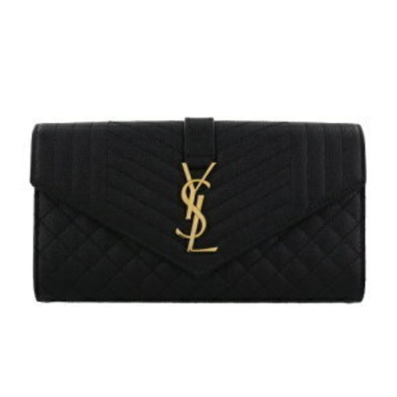 Saint Laurent Black Long Wallet PARIS - Picture 1 of 7
